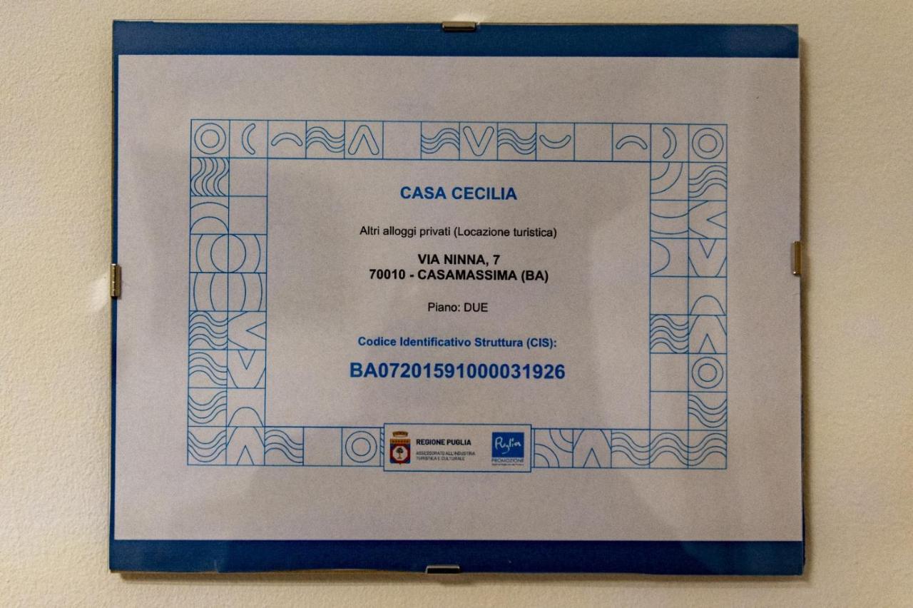 Apartament Casa Cecilia Casamassima Zewnętrze zdjęcie
